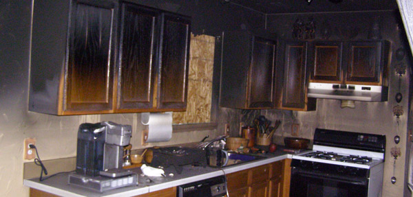 kitchen fire aftermath image